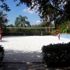 Volleyball court at the main pool.