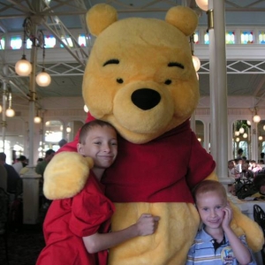The boys and Pooh