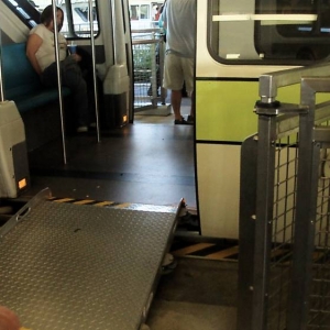 wheelchair accessible monorail car