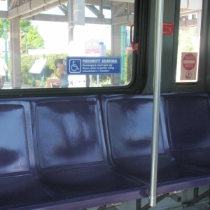 seat on newer WDW bus