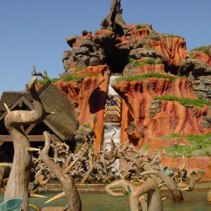Brightly Painted Splash Mountain