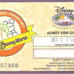 DVC Park Admission pass