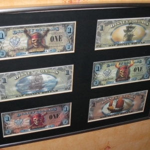 Pirates of the Caribbean Framed Disney Dollars