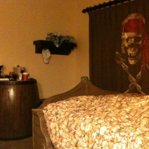 CBR Pirate Curtain, Shelf, and Coffee Pot