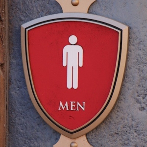 Tangled rest area - restroom sign