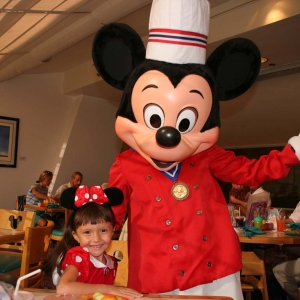 With Mickey at Chef Mickey's.
