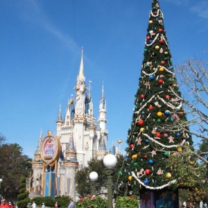 Castle and Christmas tree