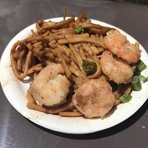 China-Black Pepper Shrimp With Garlic Noodles