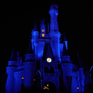 Cinderella's Castle in dark blue