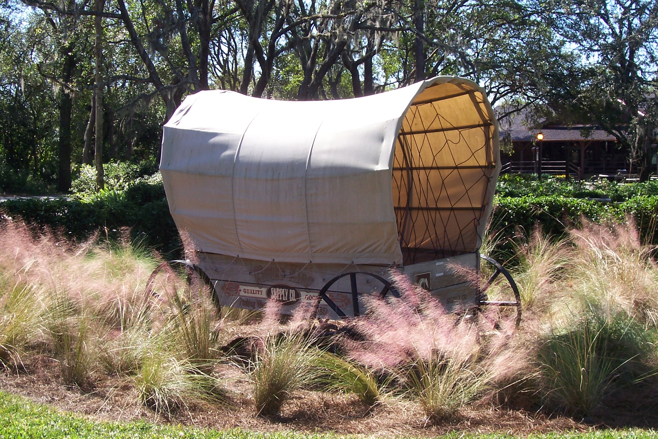 Covered wagon at the Trading Post.