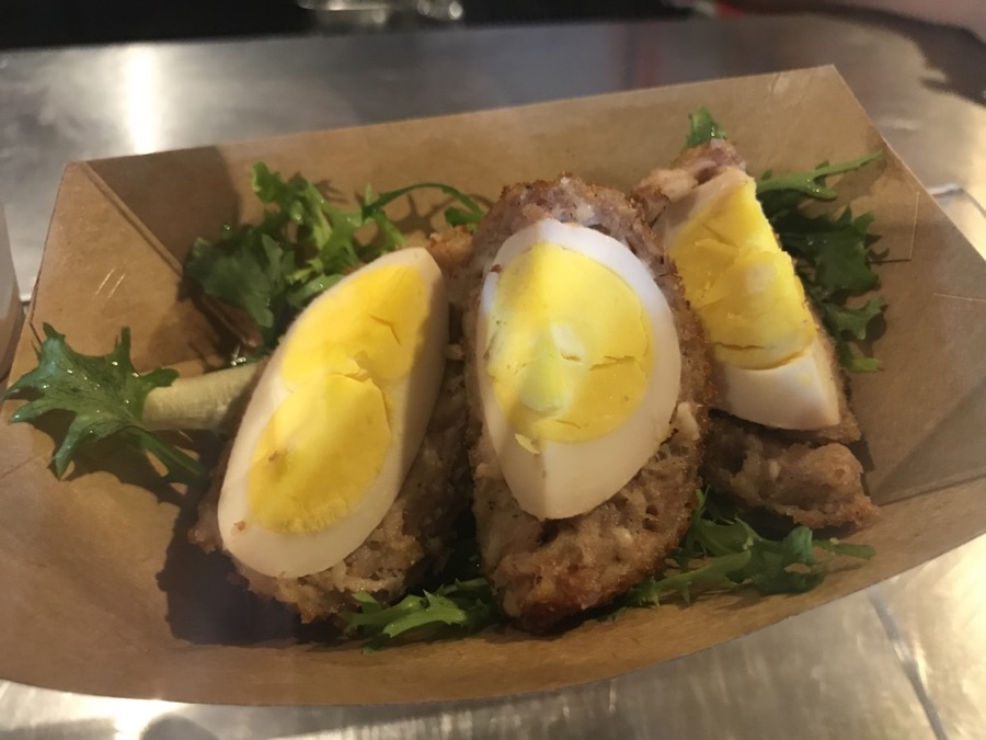 Craft Beer-Chilled Scotch Egg Wrapped In Sausage
