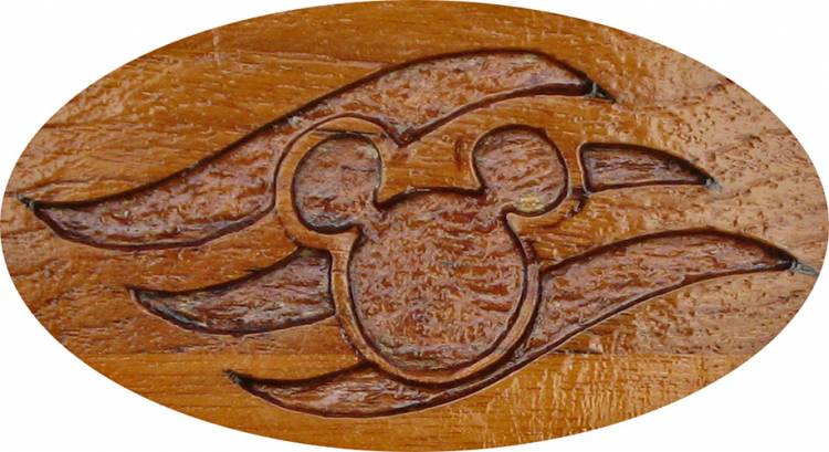 DCL logo woodcarved