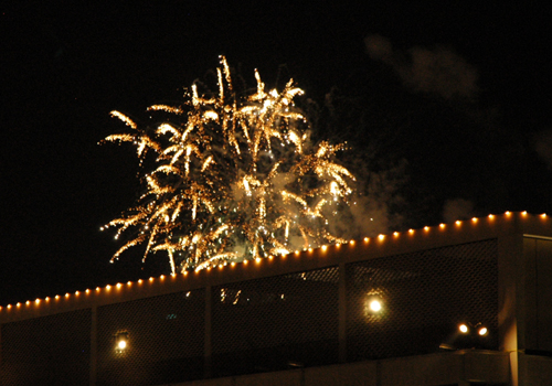 Fireworks seen from our room