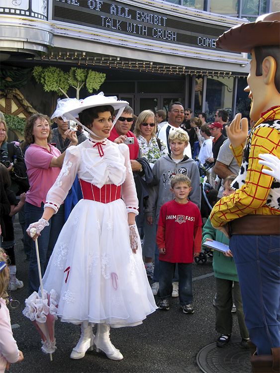 Mary Poppins scolds Woody