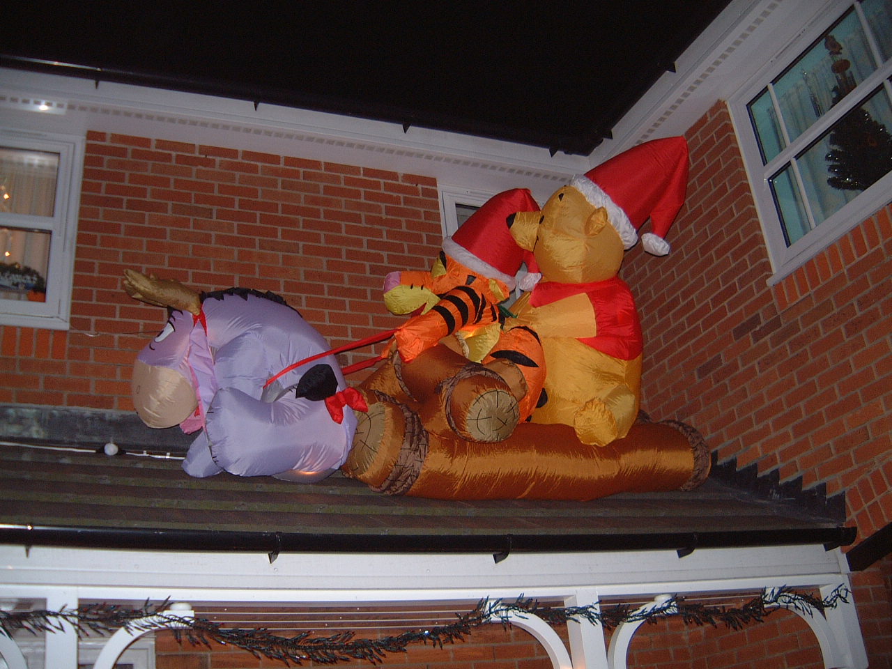 Our Winnie The Pooh Christmas Blow Up.