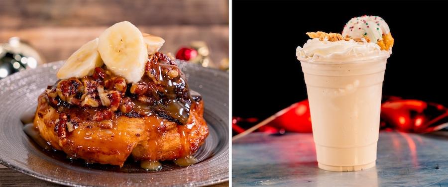 Caramel Pecan Roll and Gingerbread Shake for the holidays at Disneyland Resort