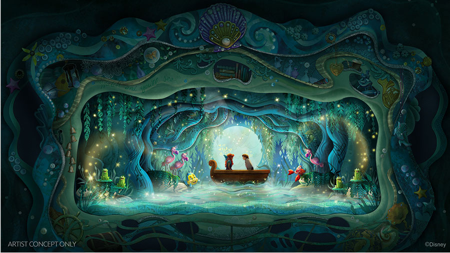 Rendering of the new The Little Mermaid – A Musical Adventure” show coming to Disney's Hollywood Studios at Walt Disney World in 2024