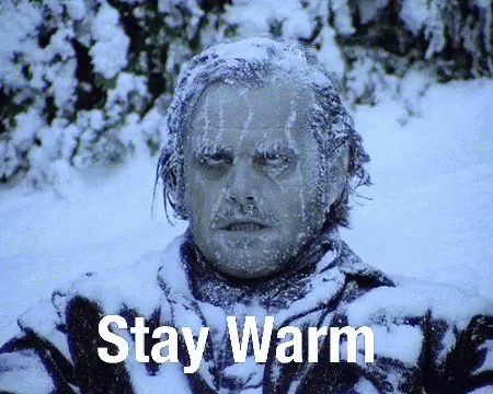 Image result for a man has to do something to stay warm gif